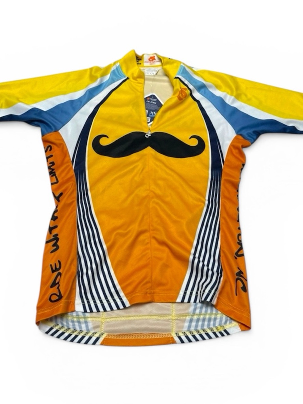Champion Cycling Jersey Mustache Ride With Davis Small NWT Bike Shirt